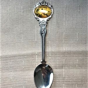 Silver Plated Wisconsin Wood Violet Robin Spoon